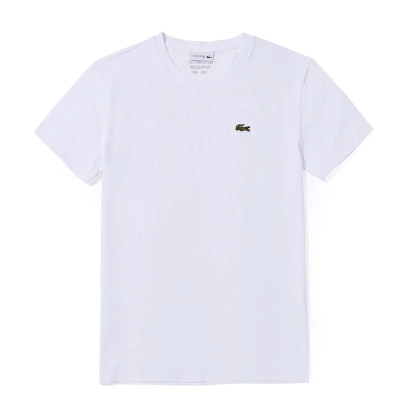 Lacostelegend men T Shirt classic summer cotton Short Sleeve Tees white black gym t shirt breathable camisa hombre