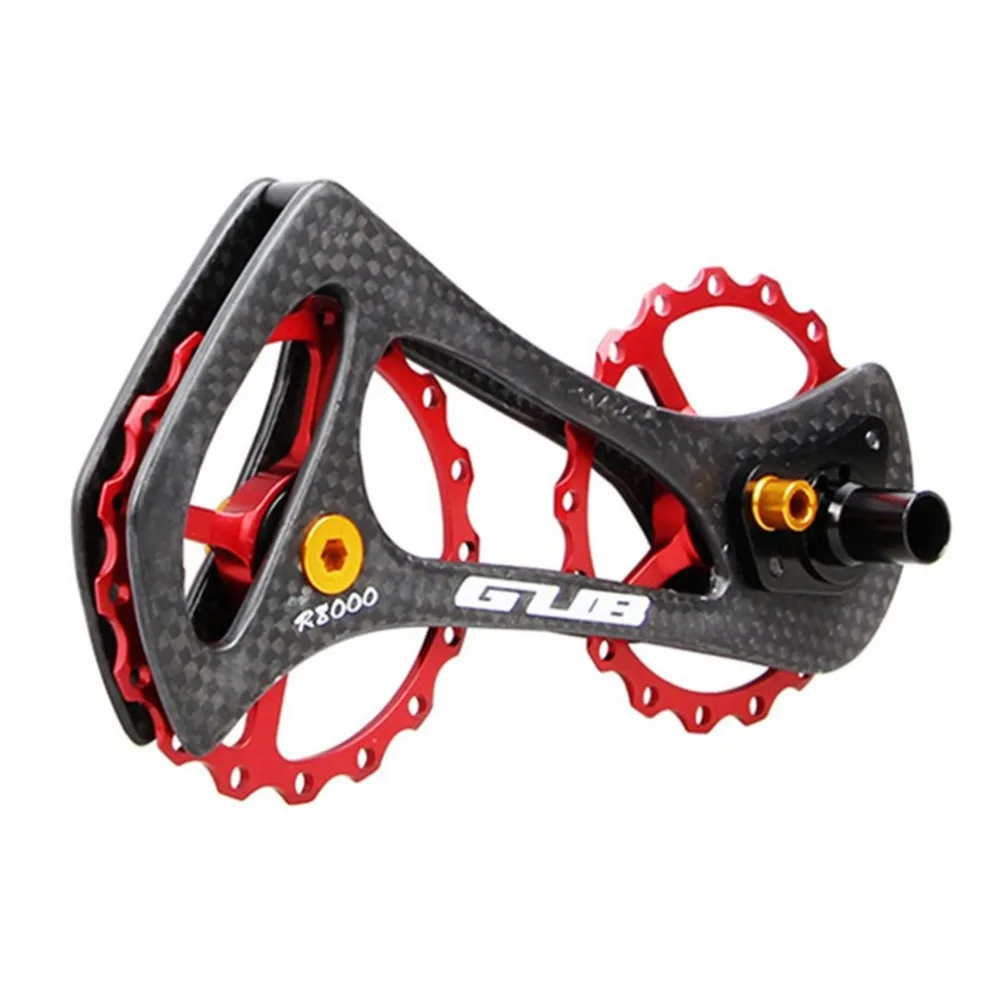

17T Bicycle Bike Carbon Fiber Frame CNC Guide Wheel Aluminum Alloy Bicycle Rear Derailleur Ceramic Bearing Pulley Wheel