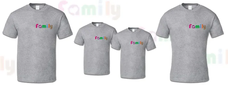 Одинаковые Семейные комплекты для папы, мамы, дочки и сына, Детский комплект, хлопковая одежда для маленьких мальчиков и девочек футболка с надписью летний цвет