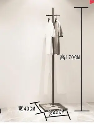 Simple clothes rack Shop Shop Show rack Ground-style women's clothing store retro clothing rack side hanger simple shelf.