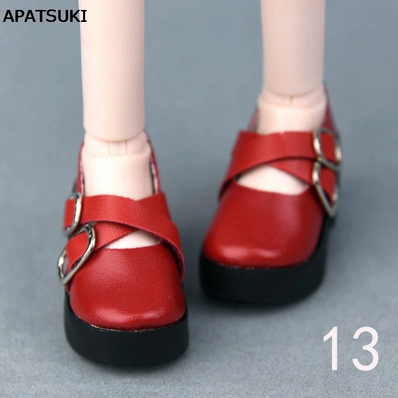 

6*2.5cm Red Bandage Fashion Shoes For 16inch Saron Doll 40-50cm XINYI Doll High-heel Shoes For 1/4 BJD Doll Shoes