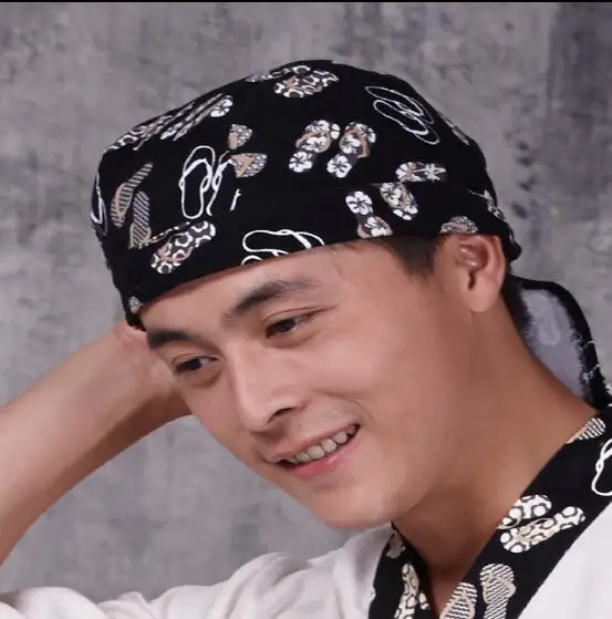 

Japanese cuisine scarf Man Japanese headscarf Chef hat Cook cap