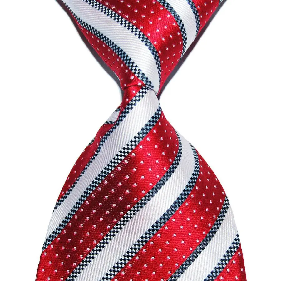 

Striped Tie For Men Silk Necktie 10cm Wide Large Male Knitted Fashion Jacquard Woven Formal Wear Business Gift For Wedding Party