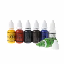 1 Набор 7 цветов Профессиональный Микро Пигмент татуировки чернила Перманентный макияж, боди-арт комплект#10B00123