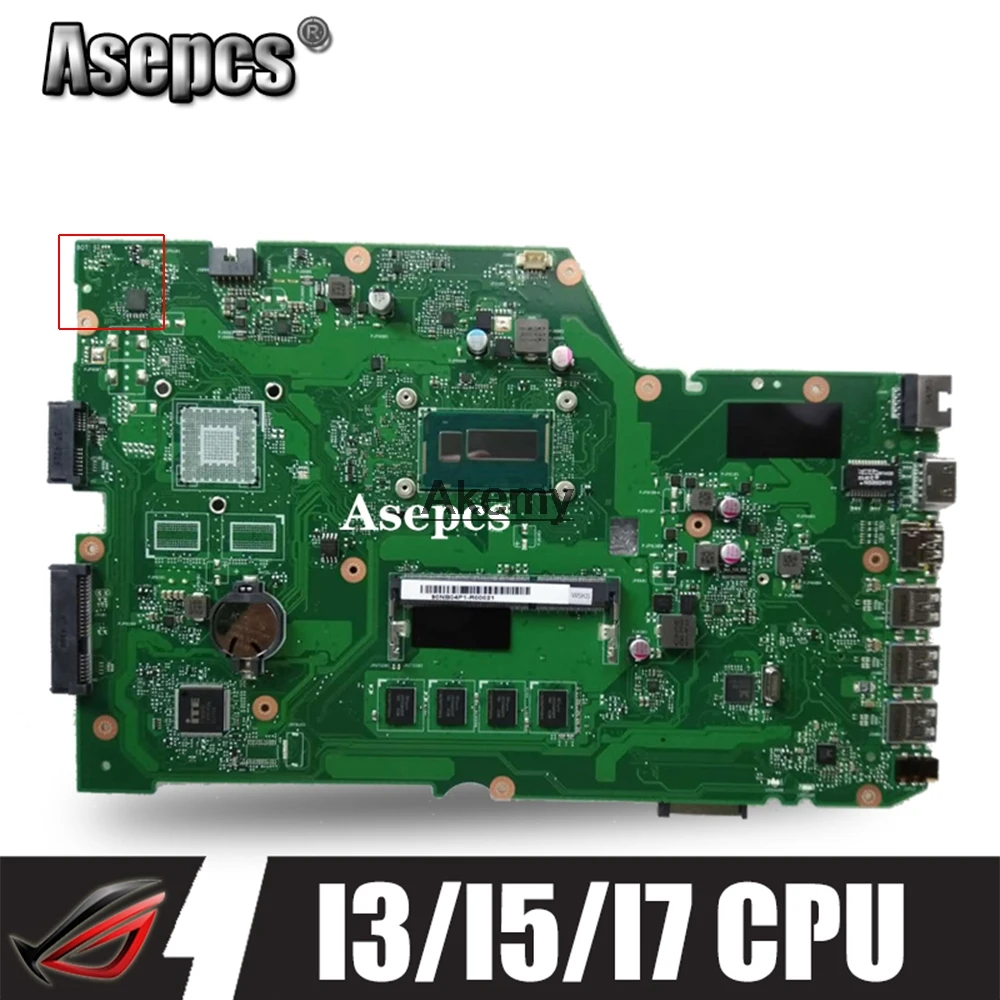 Материнская плата X751LA для For Asus X751L K751L R752L X751LAB X751LN X751LD X751LX X751LJ I3/I5/I7 CPU материнская