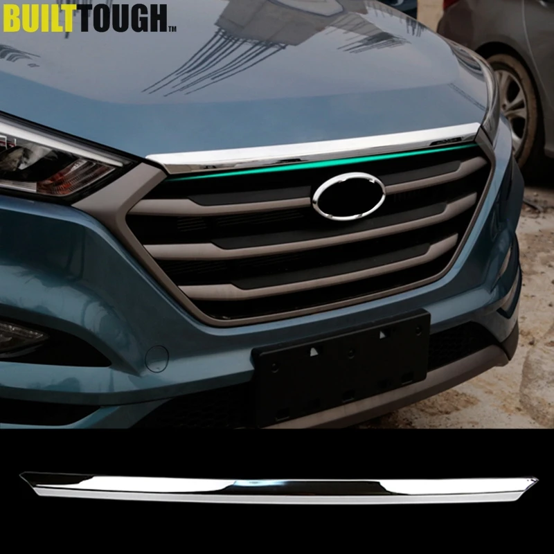 

FIT FOR HYUNDAI TUCSON TL 2015 2016 2017 CHROME FRONT HOOD BONNET GRILL LIP MOLDING COVER TRIM GRILLE BAR GARNISH MESH STYLING