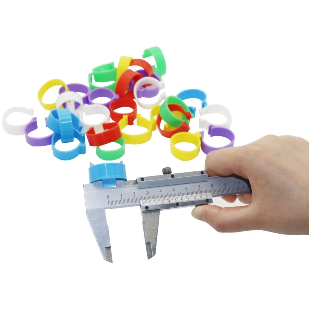 6 Colors 25mm Poultry foot ring Chicken duck Goose Buckle type Clip rings Chicken coop Farm equipment Feeding supplies 90 Pcs