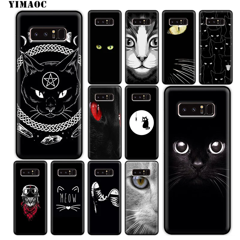 YIMAOC черный кошачий глаз Мягкий силиконовый чехол для samsung Galaxy S10 S10e S9 S8 Plus S7 S6 Edge J6 |
