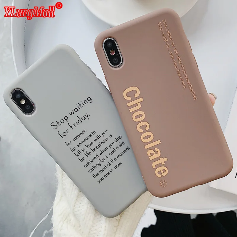 

Phone case coque for iphone 7 6s 6 8 xr plus xs max 7plus 8plus Cover fundas funda Silicone accessories Cases casa ins Words