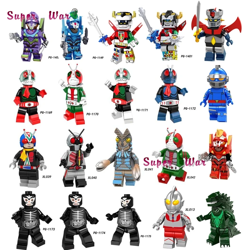 

Single EVA Masked Rider Baltan Seijin Kamen Rider V3 Mazinger Z Beast King Golion Voltron Ultraman Building Block toys