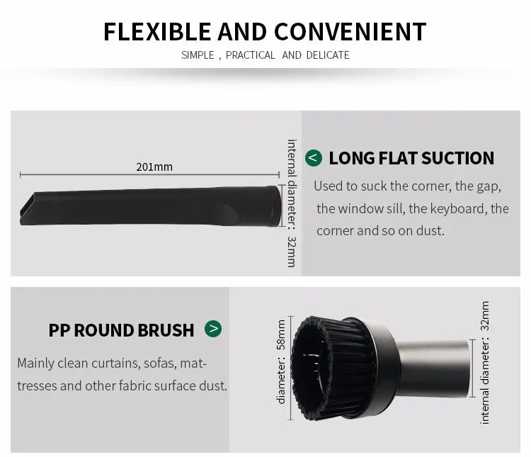 Диаметр 32 мм черный гибкий всасывающий шланг + черные прямые шланг + всасывания сопла пылесос части QW12T-605 VC34J-09C и т. д