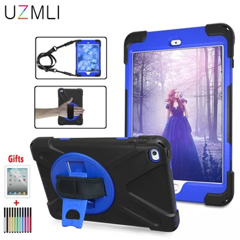 

360 Rotating Kickstand Hand Shoulder Strap Case for iPad mini 4 5, mini 1/2/3 Shockproof Cover Case With Screen Protector+Gifts