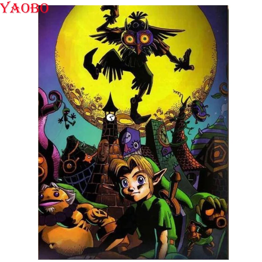 

full drill square diamond painting Legend of Zelda Diamond embroidery full display 5d diy diamond mosaic round crystal painting