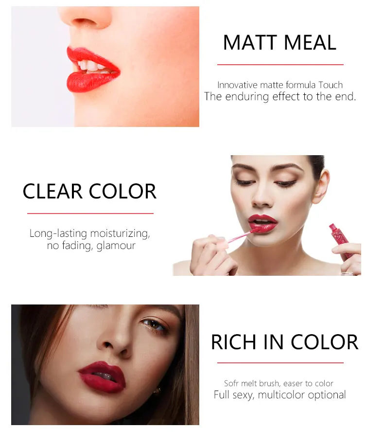 Batom à Prova Líquido de Veludo Kit de Maquiagem Langmanni Matte d' Água Sexy Hot Long-lasting Batom Mate Gloss Labial Conjunto 12 Pçs - Set 5 Beleza e saúde