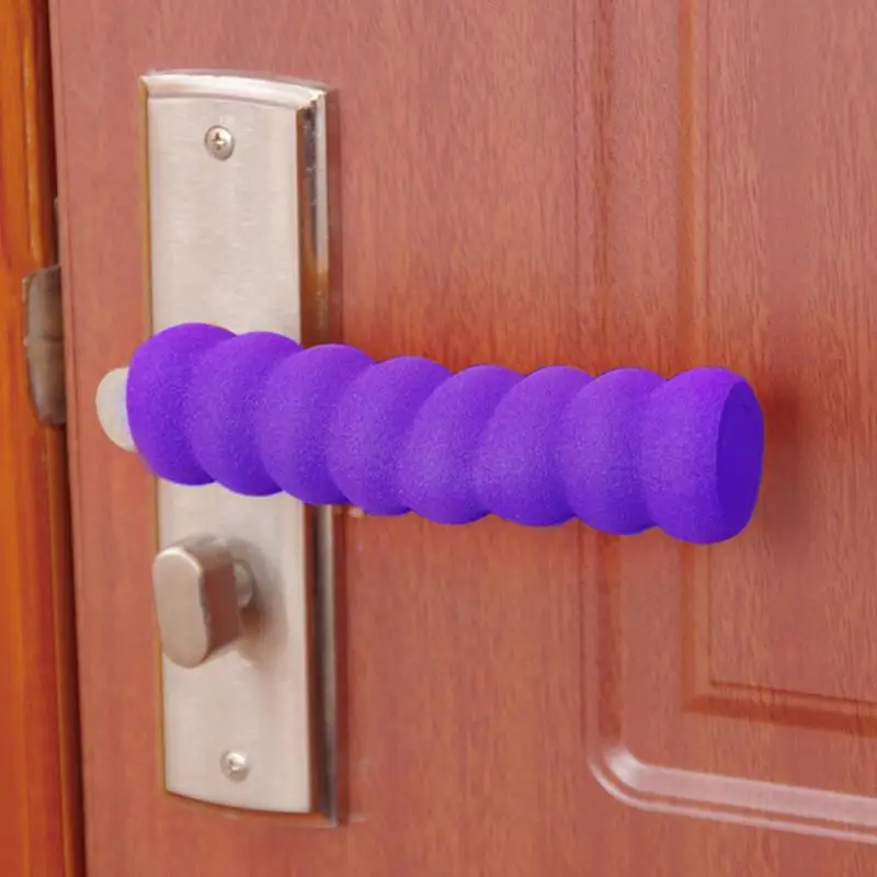 Спиральная форма Резиновый пенопласт для маленьких детей Защитный дверной ручки защитная крышка ручка анти-столкновения для диаметра 1,9-3,5 мм двери