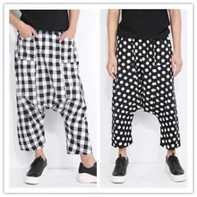 Новая мужская одежда стилист волос диджей Мода с заниженным шаговым швом, свободные штаны хип-хоп шаровары брюки плюс размер певица костюмы