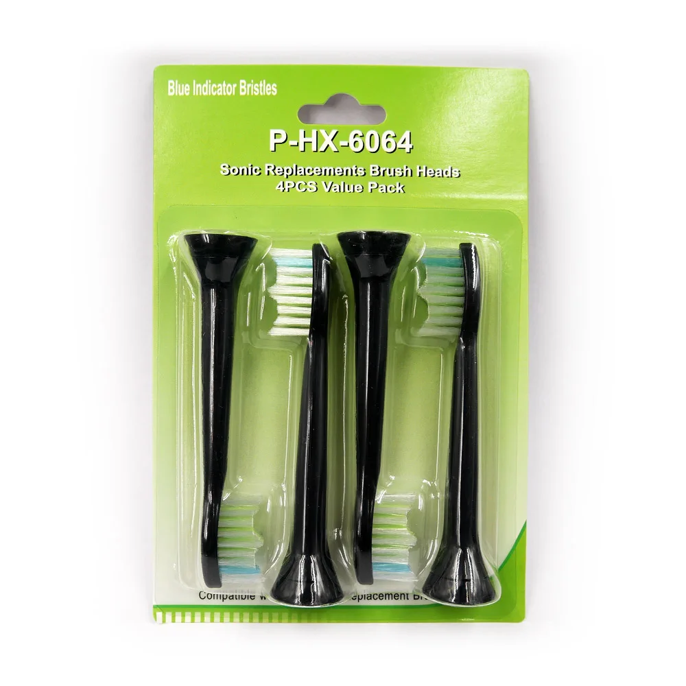 12 шт Замена электрические зубные щетки Heads мягкой HX6064 черный для Philips Sonicare Бриллиант Чистой ProResult Здоровый чистый