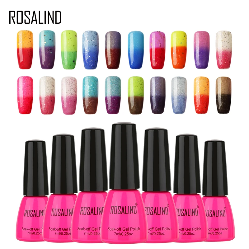 

ROSALIND Rose Bottle 7ML Temperature Changing chameleon T31-54 Gel Nail Polish Nail Art Nail Gel Polish UV LED Shimmering Glue