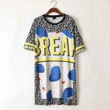 

2018 Women Cute Summer Dress O-neck Casual Short Sleeve Dress Female Harajuku Print Letter Sexy Woman Home clothes streetwear