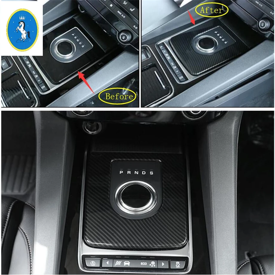 Yimaautotrim авто аксессуар Автомобильный Центр управления шестерней панель переключения передач декоративная крышка отделка Подходит для Jaguar F-Pace ABS