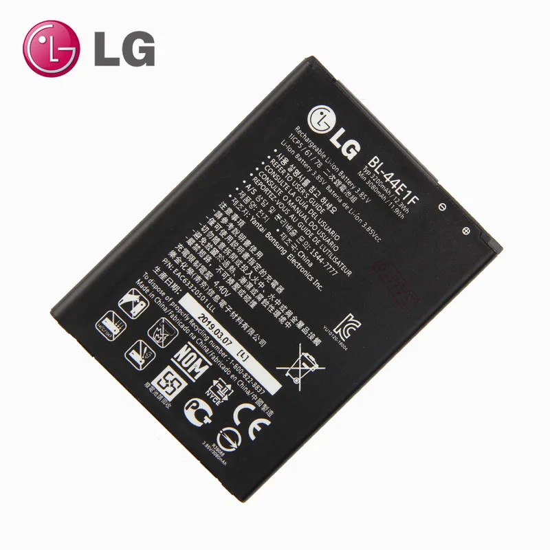 Оригинальный V20 телефон Батарея для LG VS995 US996 LS997 H990DS H910 H918 3200 мА/ч BL44E1F Stylus3 LG-M400DY