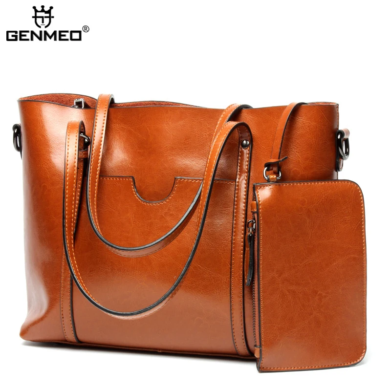 

New Arrival Genuine Leather Women's Handbag 2017 Women Cow Leather Shoulder Bags Ladies Shoulder Bag Female Messenger Bag Bolsa