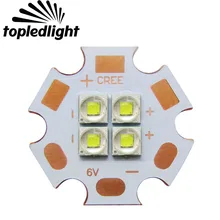 Topled светильник DIY 12 Вт Cree XPE2 XP-E2 6 в/12 В светодиодный излучатель лампа светильник 5700-6500 к белый 2900-3200 к теплый белый на 20 мм медной печатной плате