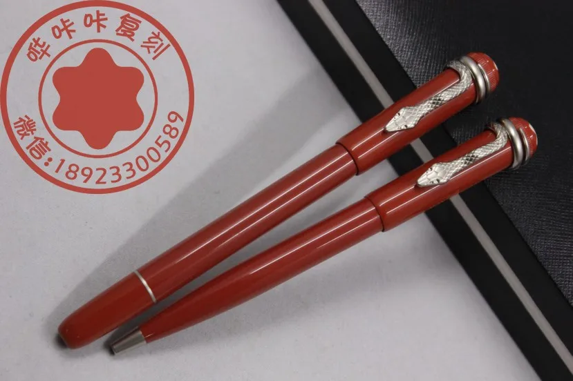 

Wakaka Heritage Collection Rouge et Noir Special Edition Coral MatteSilver Clip Rollerball Pen Ballpoint Pen 114726