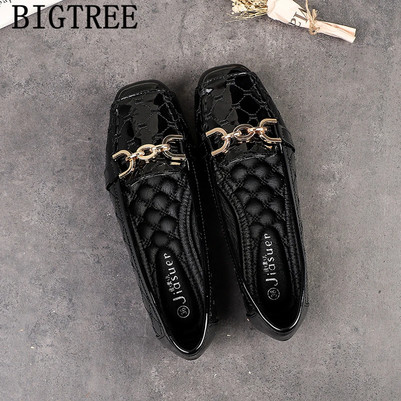 Loafers Women Creepers Harajuku Shoes Flat Shoes Women Leather Brand Luxury Zapatos Mujer Buty Damskie Ayakkabi