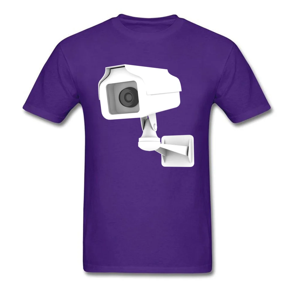 Big brothers watching 100% Cotton Fabric Tops Shirts for Men Funny T-Shirt Crazy Discount Round Neck Clothing Shirt Short Sleeve Big brothers watching purple