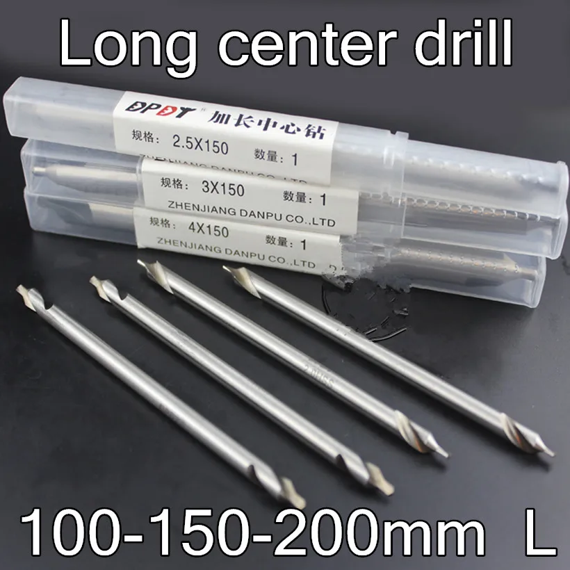 

A1.5 A2.0 A2.5 A3.0 A4.0 A5.0x100mm 150mm 200mm 10pcs/set High quality HSS Long center drill Processing: steel Free shipping