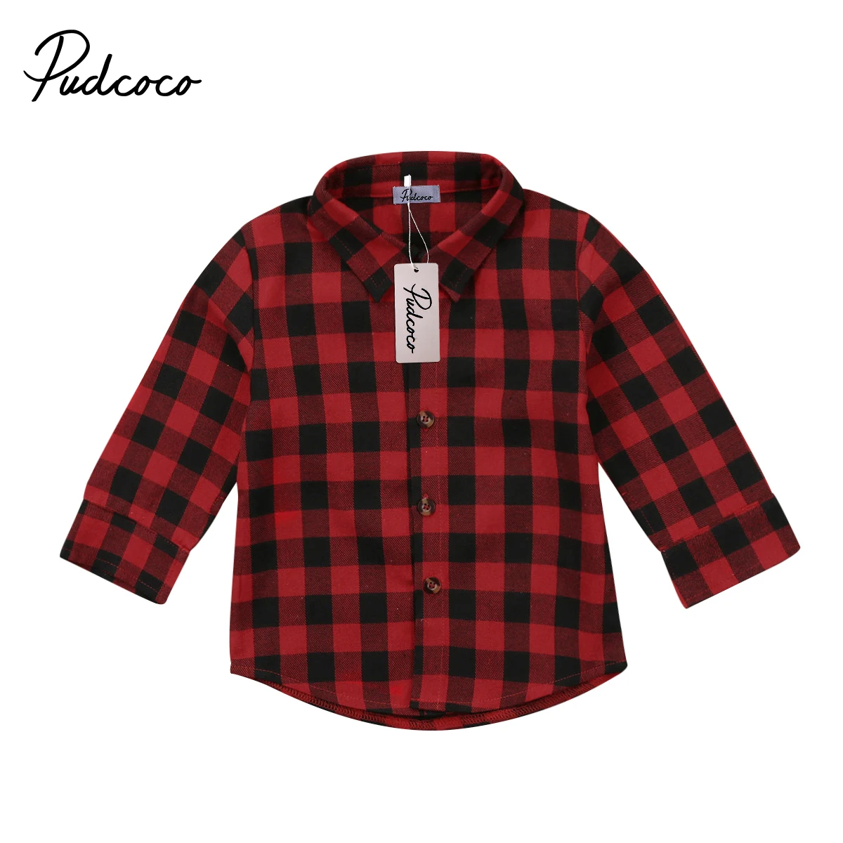 Casual Toddler Kids Baby Boy Girl Plaid Shirt Autumn Spring New Long