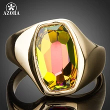 AZORA Último Diseño de Marca de Oro Gradiente de Color Brillante Anillo de Cristal Austriaco Stellux TR0140