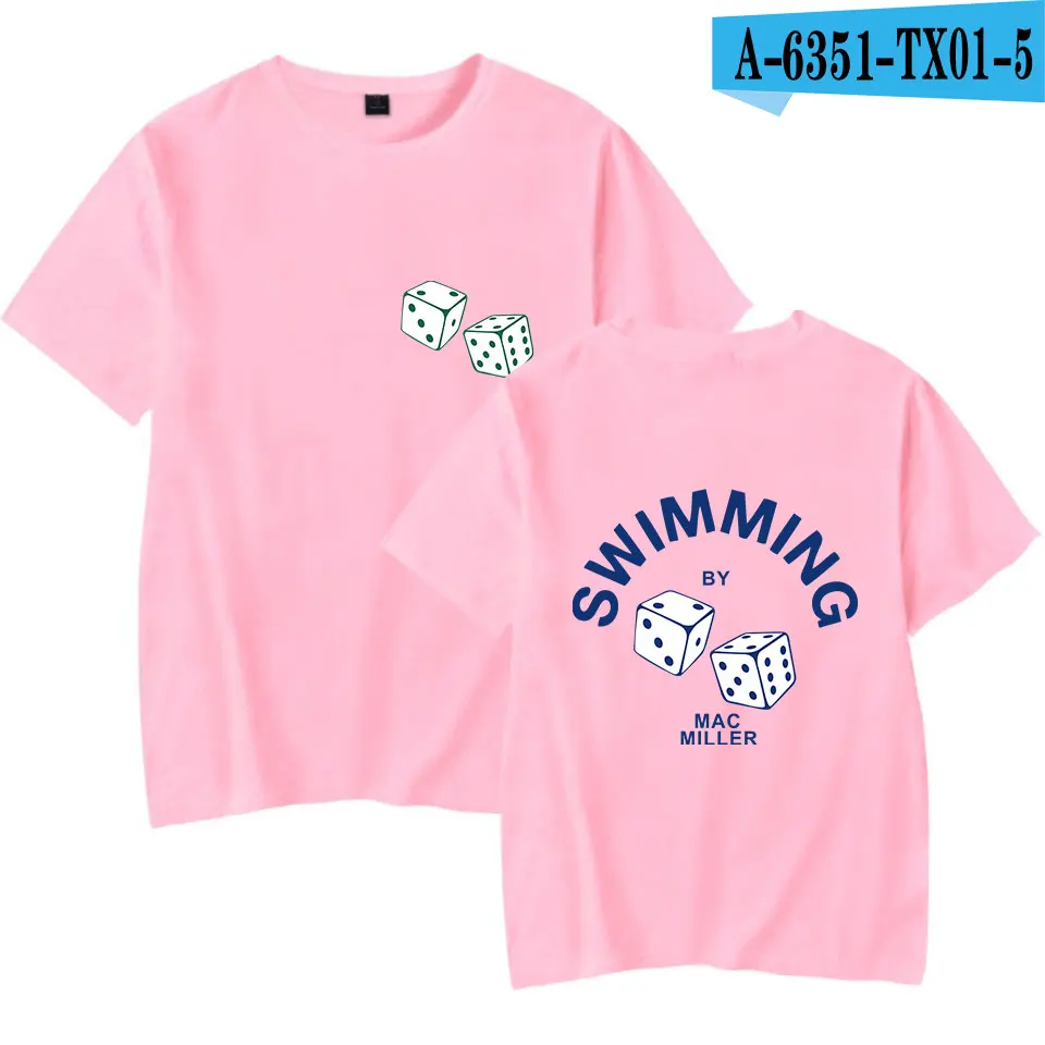 Забавная модная футболка с принтом «MAC MILLER», мужские и женские спортивные футболки в стиле хип-хоп, повседневные топы, футболка с круглым вырезом и коротким рукавом - Цвет: Pink