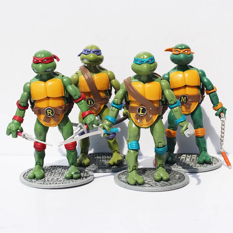 

4 pieces/set Turtles toy the joints can mover freely Ninja doll Children's gift