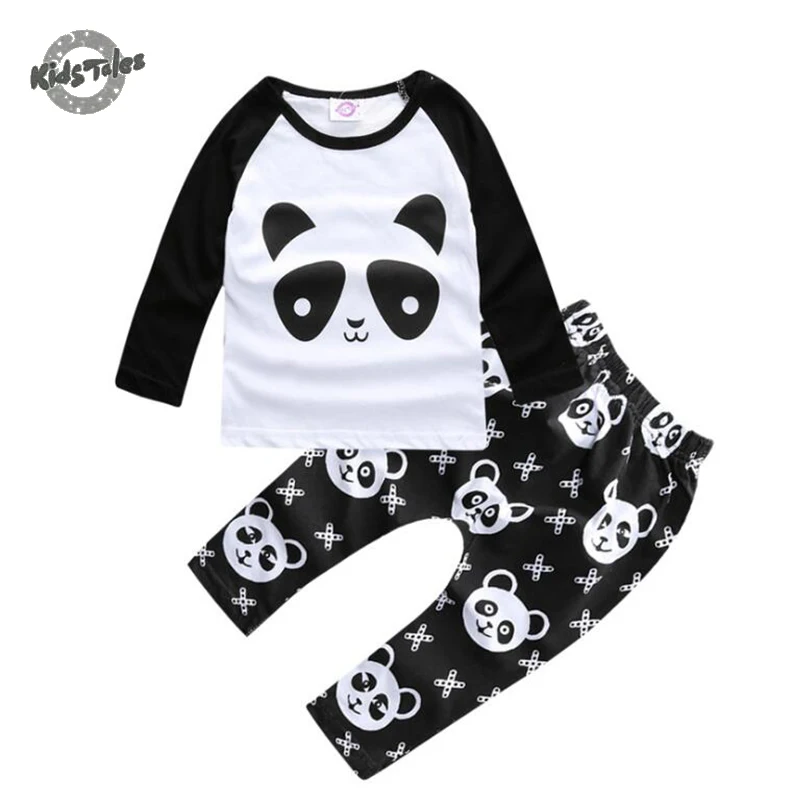 Kids Tales Baby clothes 2017 brand autumn kids clothes sets t shirt