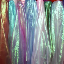 Ширина 150 см* 5 м/лот Лазерная блестящая ткань нейлон многоцветный Декор марля для свадебного постельного белья марлевые украшения DIY материалы ручной работы