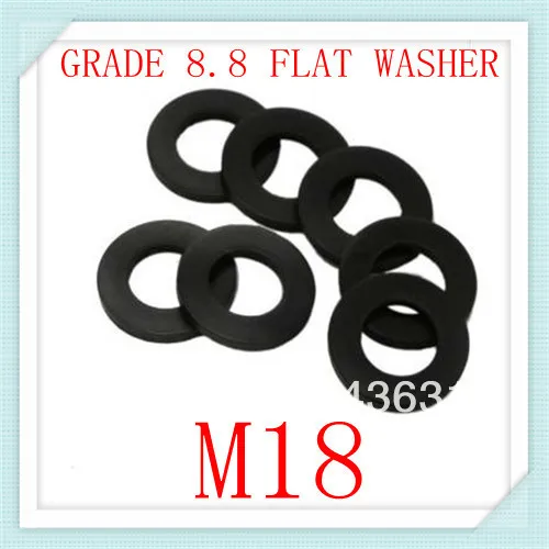 High Quality M18 Grade 8.9 black flat washers ( 20 pcs/lot)in Gaskets