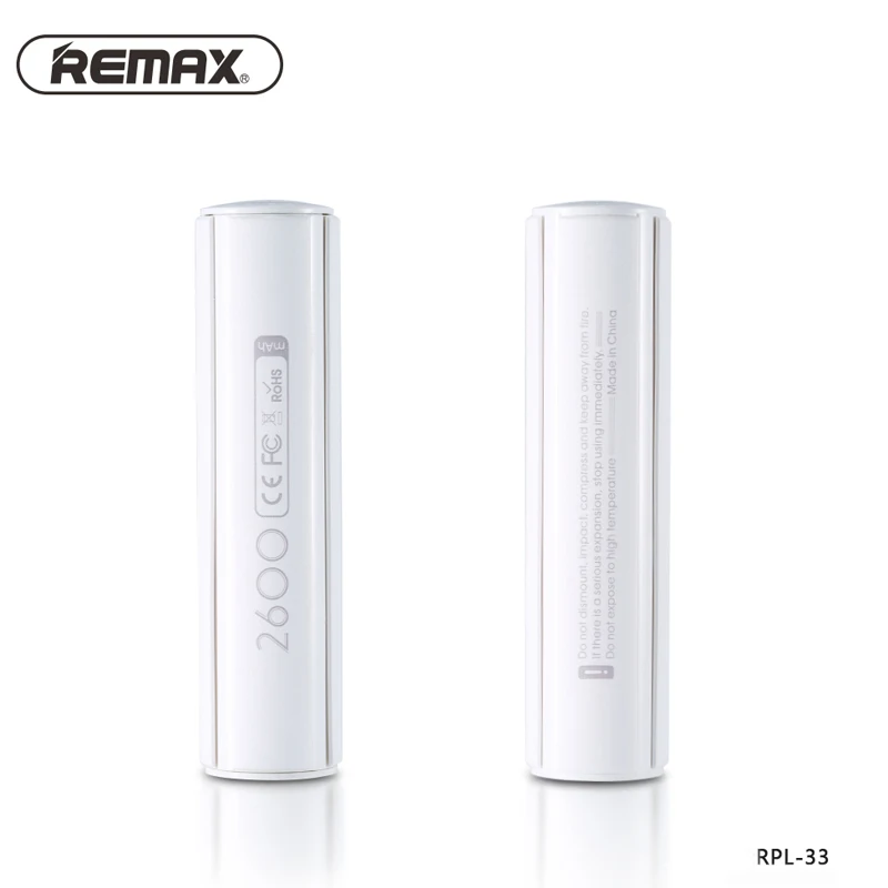 Remax 18650 power Bank 2600mAh портативное зарядное устройство для iPhone 8 samsung huawei Xiaomi bateria externa