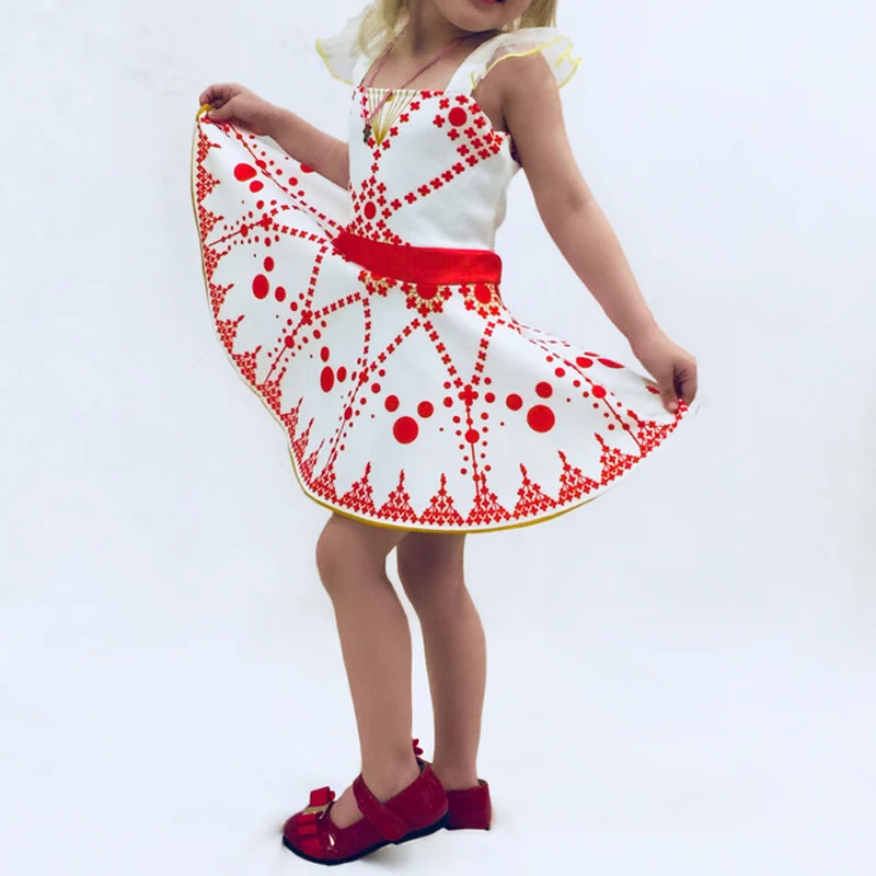 

Ballerina Angel Love Ballet Sling Sleeveless 3-9T Kids Girl Dress Printed Children Party Princess Dress Clothes