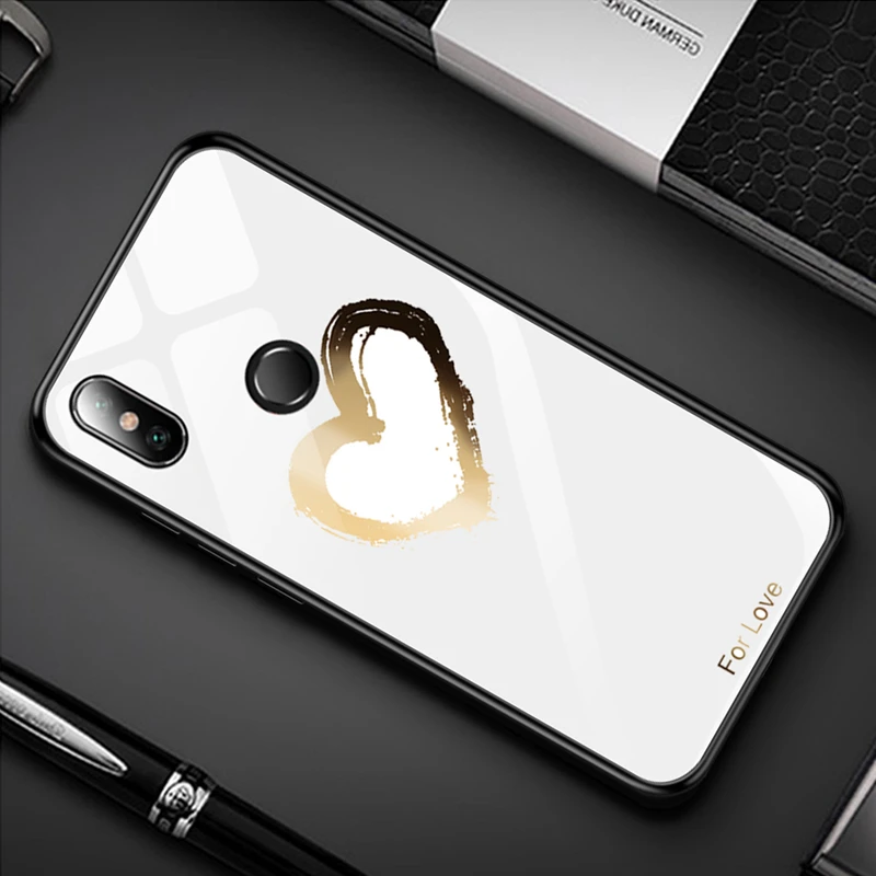 Стеклянный чехол для Xiao mi Red mi 6 Pro 6Pro Note 6 Pro Pocophone F1 mi 8 mi A2 Lite A1 7A 5 7 9 чехол противоударный чехол из закаленного стекла