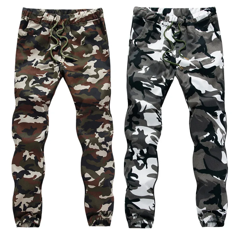 

2019 New Joggers Pants Men Camouflage Military Pure 100% Cotton Spring Autumn Harem Pant Men Trousers Camo Mens Joggers 4XL 5XL