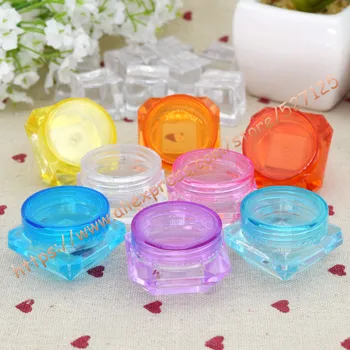 

2g/3g/5g PS empty Cream diamond-shaped Jar,Cosmetic Container, Sample Jar,Display Case,Cosmetic Packaging,Mini/small plastic tin