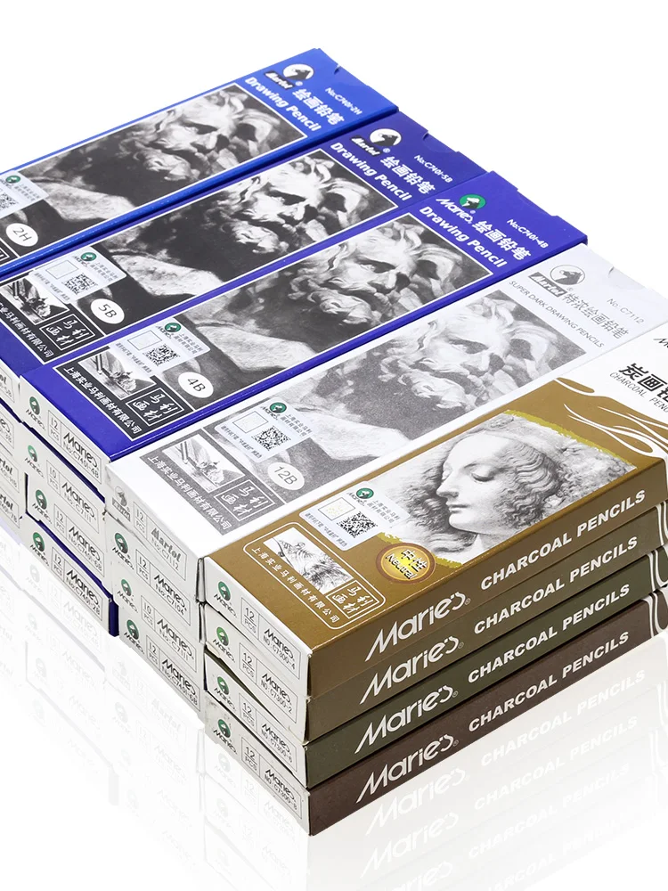 12 шт. Maries C7401 эскизная ручка для рисования для начинающих карандаш 12B 14B эскизная ручка набор