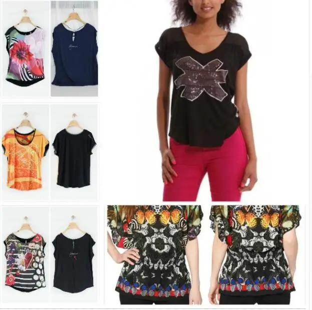 

2018 Spanish Deg summer wear, many women's short sleeved T-shirts