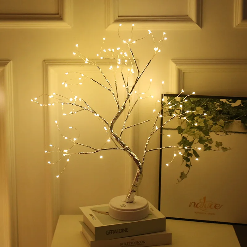 ITICdecor Fuochi D'artificio Albero Bonsai Lampada Batteria USB Luce Notturna 108LED Adatto Camera Letto Decorazioni Natalizie Bianco Caldo ITICdecor Fuochi D'artificio Albero Bonsai Lampada Batteria USB Luce Notturna 108LED Adatto Camera Letto Decorazioni Natalizie Bianco Caldo