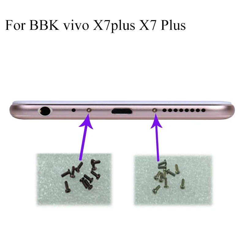 4 шт. для BBK vivo X7plus Buttom Dock Винты винт корпуса ногтей X 7 Plus x7 plus мобильные телефоны |