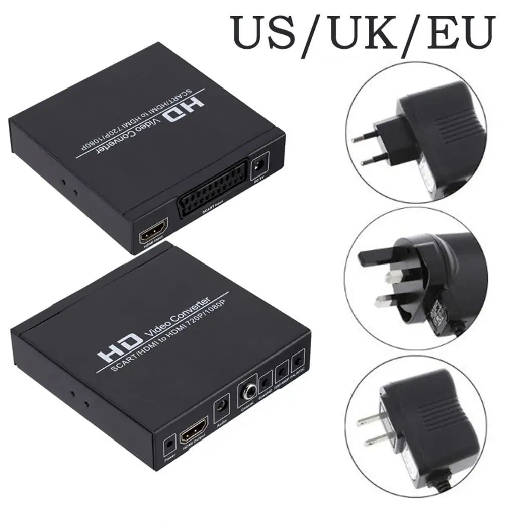 SCART + HDMI к видео с высокой чёткостью конвертер 720P @ В переменного тока 50/60 Гц 1080P 50/60Hz