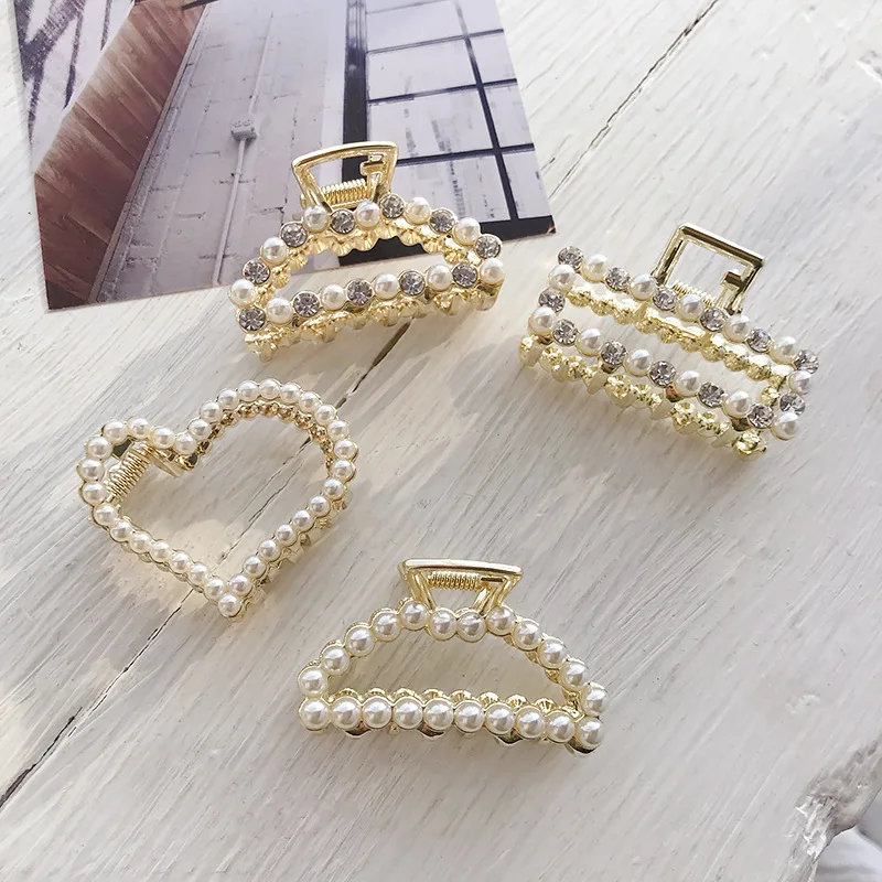 

Small Size Pearls And Rhinestone Hair Accessories Hair Clips For Women Hair Claw Clip