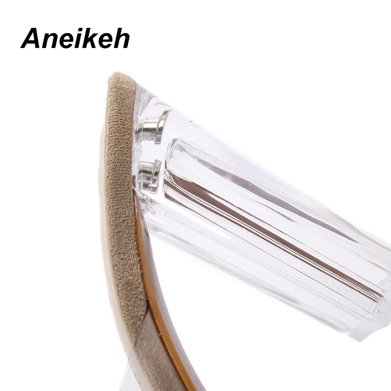 Beste Aneikeh Nieuwe Vrouwen Sandalen PVC Kristal Hak Transparante Vrouwen Sexy Heldere Hoge Hakken Zomer Sandalen Pumps Schoenen Maat 41 42